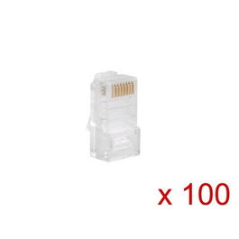 Lanberg Conector de Red RJ45 PLU-5000 Cat.5E (100 unidades) para cableado UTP